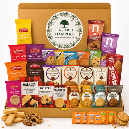 Ultimate Biscuit Hamper Gift Set with Large Assortment of Premium Individually Wrapped Biscuits & Shortbread | Total of 30 Biscuits Treats for Birthday, Mother's Day & Thank You Biscuits Collection