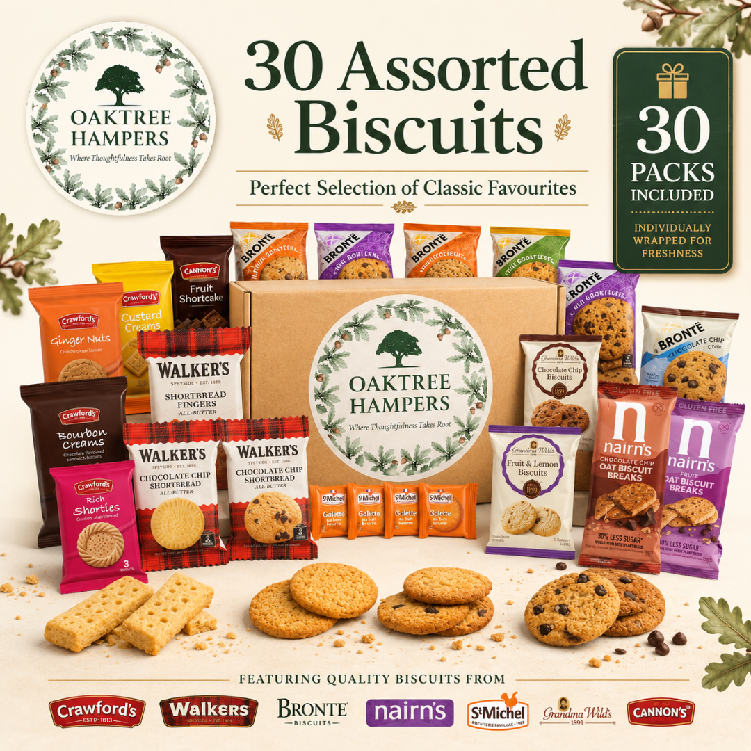 Ultimate Biscuit Hamper Gift Set with Large Assortment of Premium Individually Wrapped Biscuits & Shortbread | Total of 30 Biscuits Treats for Birthday, Mother's Day & Thank You Biscuits Collection