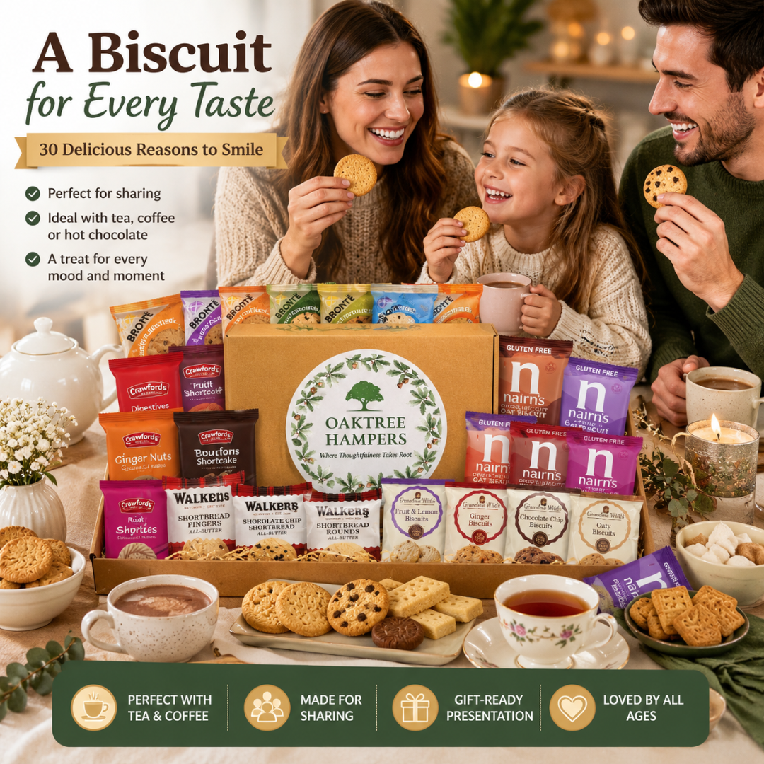 Ultimate Biscuit Hamper Gift Set with Large Assortment of Premium Individually Wrapped Biscuits & Shortbread | Total of 30 Biscuits Treats for Birthday, Mother's Day & Thank You Biscuits Collection